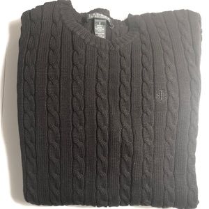 Lauren - Ralph Lauren black cable knit sweater